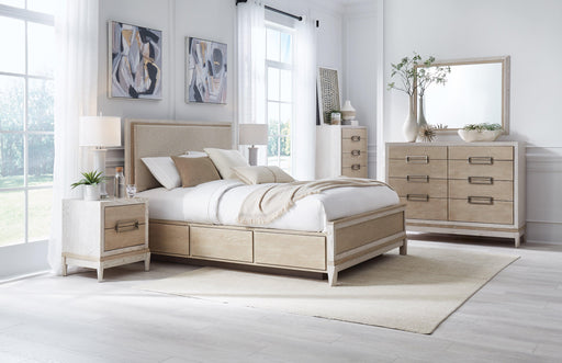 Whittier Catalina Upholstered Panel Bed - Barewood