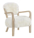 Whittier Catalina Sheepskin Arm Chair - Barewood