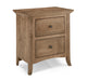 Amish Essentials Provence Two Drawer Nightstand - Barewood
