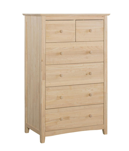 Lancaster Six Drawer Carriage Chest - Barewood