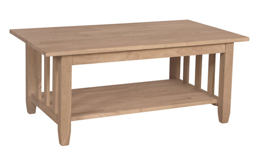 Mission Tall Cocktail Table - Barewood
