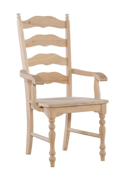 Maine Ladderback Arm Chair - Barewood
