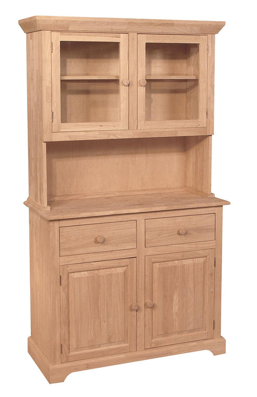 Two-Door Hutch and Buffet - Barewood