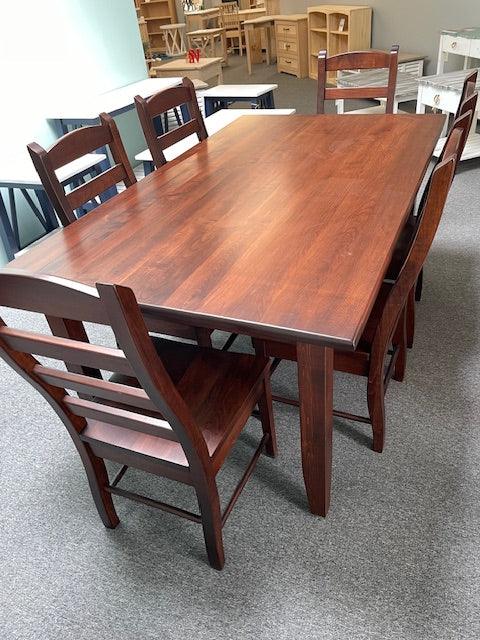 Clearance Amish Harvest table and Six Country Ladderback Chairs