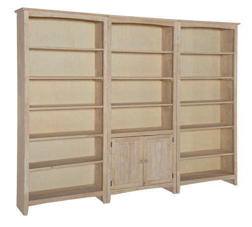 Shaker Bookshelf Wall Unit - Barewood