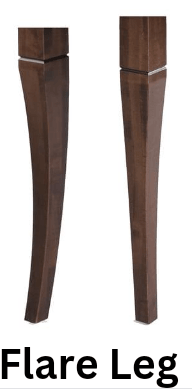 Amish Essentials 78" Bow End Flare Leg Table- Two-Tone - Barewood