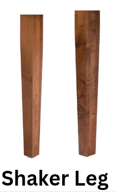 Amish Essentials 78" Rectangular Shaker Tapered Leg Table-Two Tone - Barewood