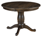 Amish Essentials Rebecca Round Extension Table- Two Tone - Barewood