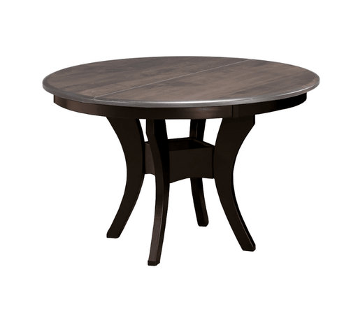 Amish Essentials Sarah Round Extension Table- Two Tone - Barewood