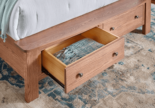 Amish Essentials Franklin Footboard Storage Bed - Barewood