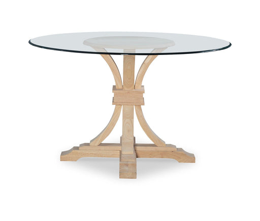 Flair Pedestal Glass Dining Table - Barewood