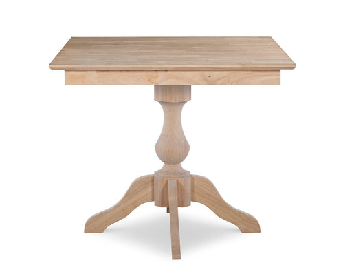 36" Square Pedestal Base Dining Table - Barewood