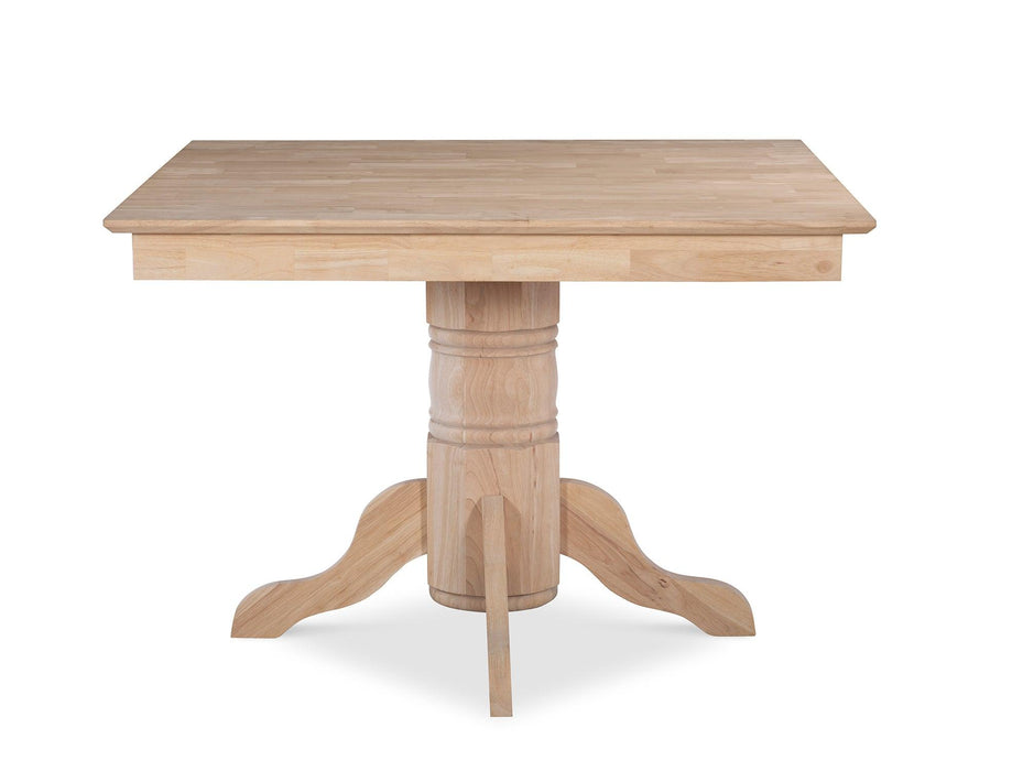 42" Square Pedestal Base Dining Table - Barewood