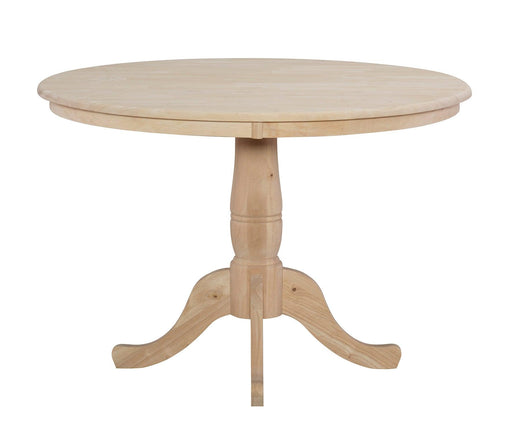 42" Round Dining Table w/ Petite Pedestal - Barewood