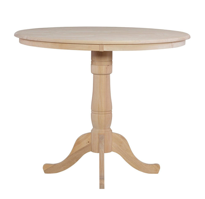 42" Round Dining Table w/ Petite Pedestal - Barewood