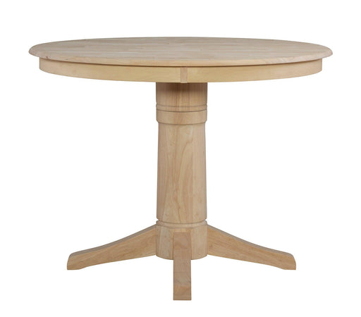 48" Round Bar Height Dining Table - Barewood