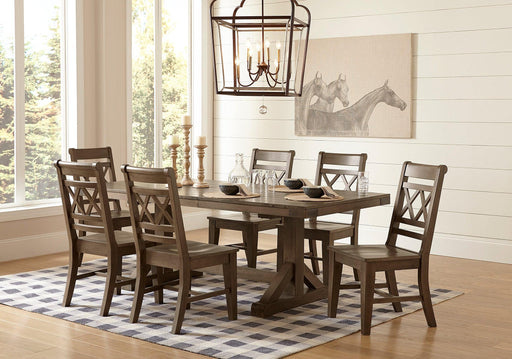 Farmhouse Chic Extension Dining Table - Barewood