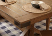 Farmhouse Chic Extension Dining Table - Barewood