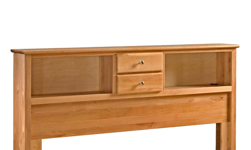 High Bookcase Headboard Full Build-A-Bed - Barewood