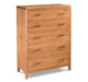 2 West Five Drawer Chest - Barewood