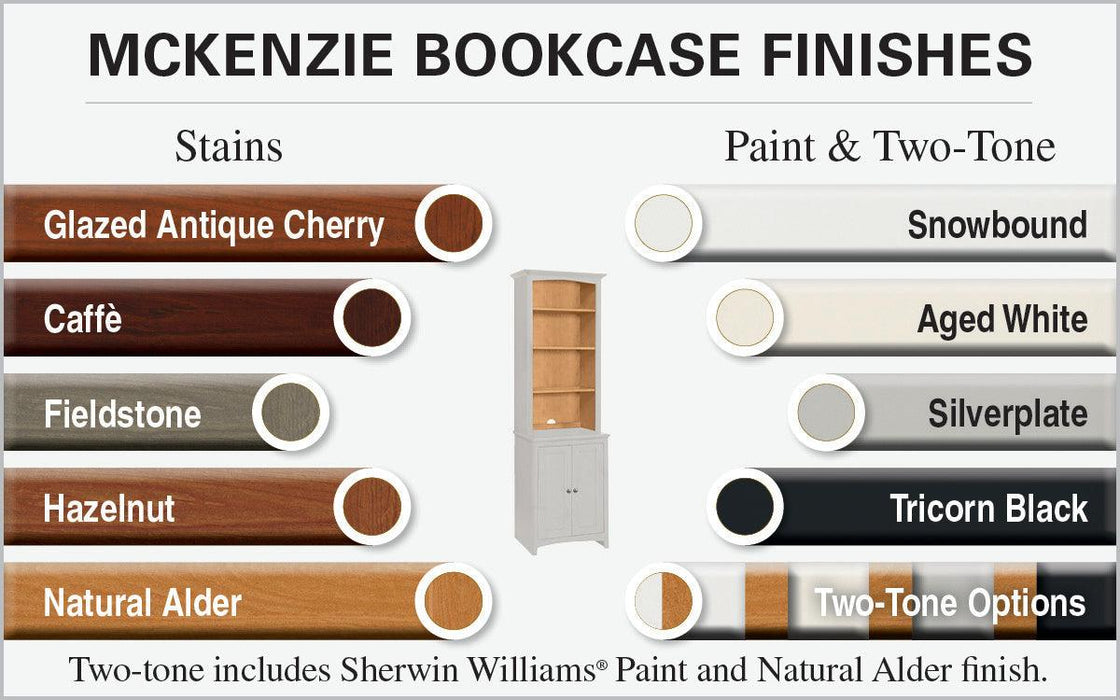 Mckenzie 48" Wide Bookcases - Barewood