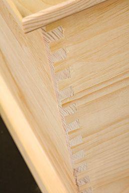 Knotty Pine Dovetail storage Box - Barewood