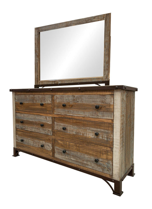 Antique Six Drawer Dresser - Barewood