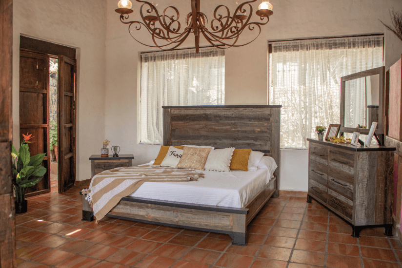 Antique Gray Bed - Barewood