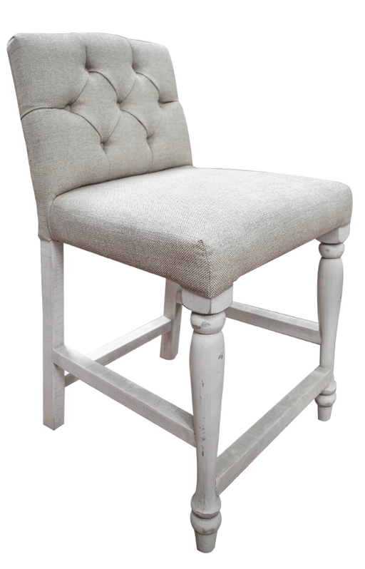 Rock Valley Tufted Upholstered Stool - Barewood