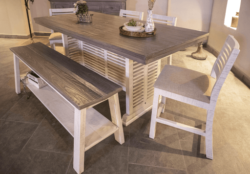 Stone Rectangular Counter Height Dining Table - Barewood