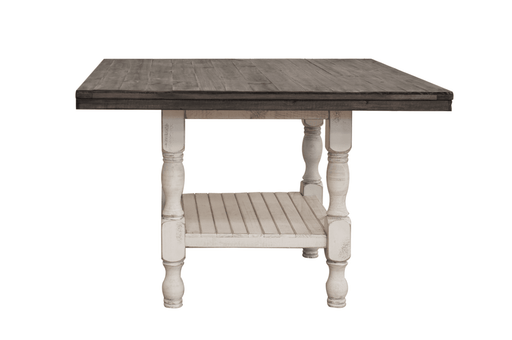 Stone Turned Leg Counter Height Square Dining Table - Barewood