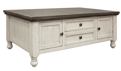 Stone Four Drawer Cocktail Table - Barewood