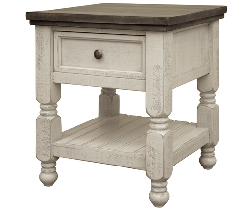 Stone One Drawer End Table - Barewood