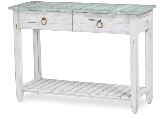 Picket Fence Two Drawer Console Table - Barewood