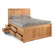 Queen Raised Panel Storage Build-A-Bed - Barewood