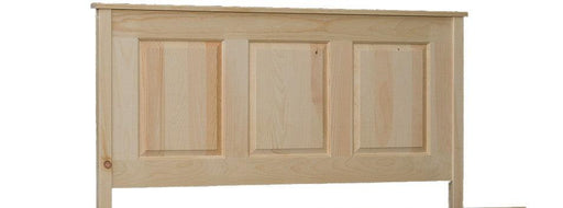 Amish Knotty Pine Raised Panel Headboard - Barewood