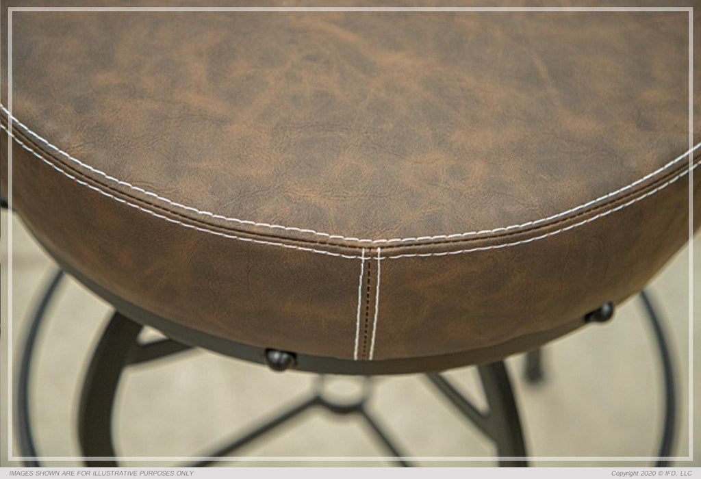 Faux Leather Adjustable Height Stool - Barewood
