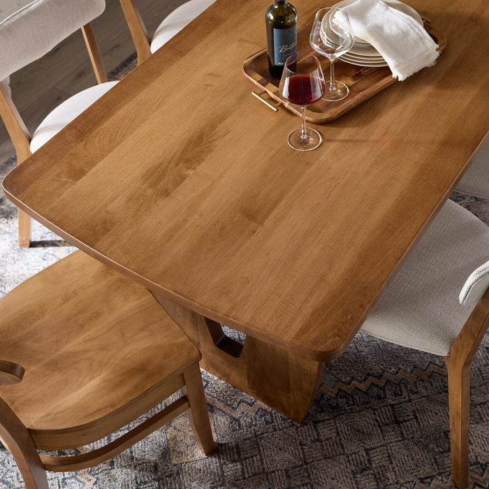 Close-up of a real wood furniture top showing natural grain at Barewood in Clearwater, FL