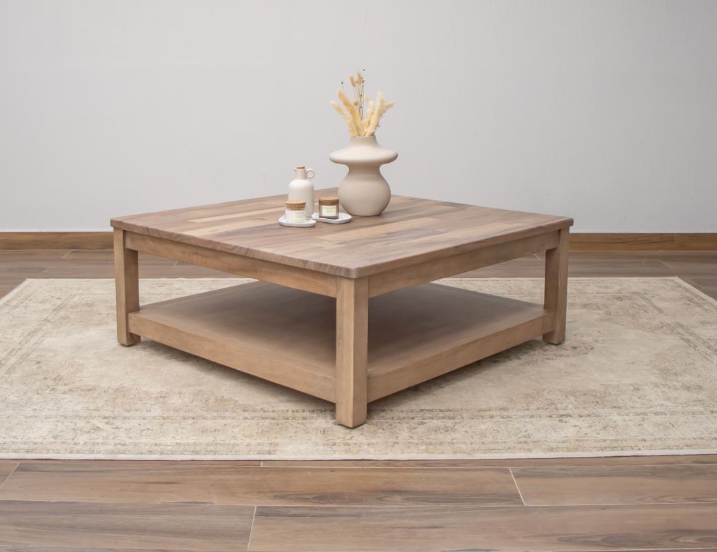 Natural Parota Square Cocktail Table Collection