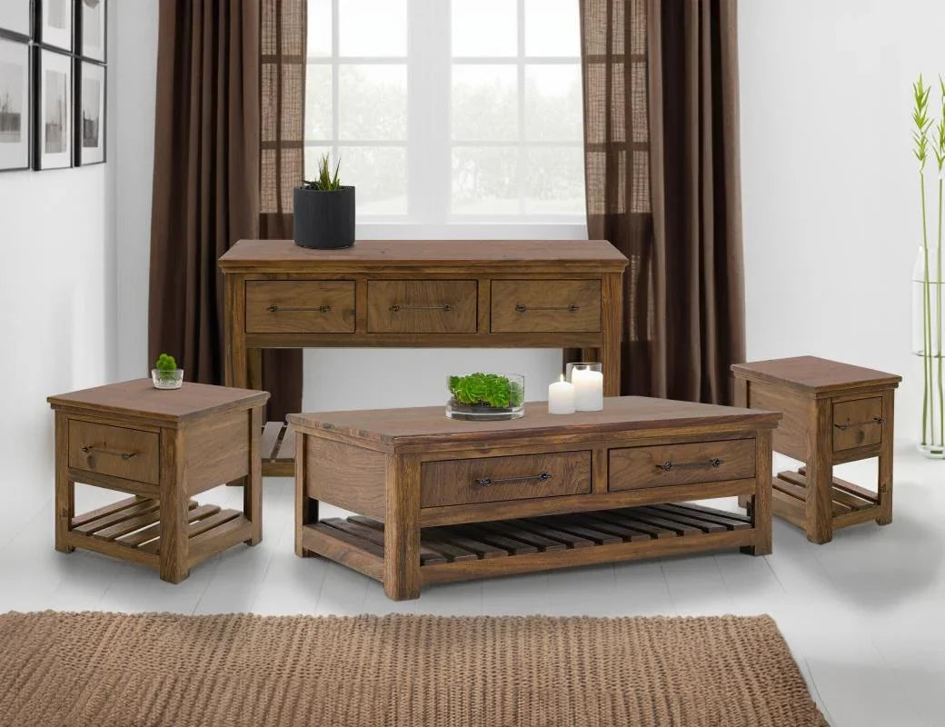 Walnut Storage Cocktail Table Collection - Barewood