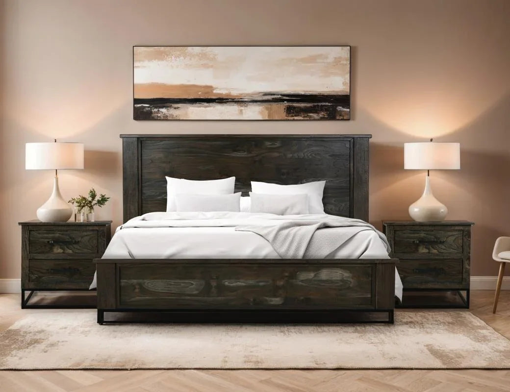 Dark Teak bedroom scene - Barewood