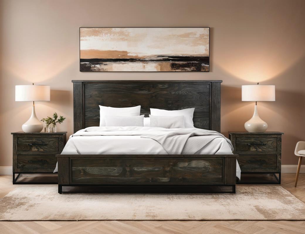Dark Teak bedroom scene - Barewood