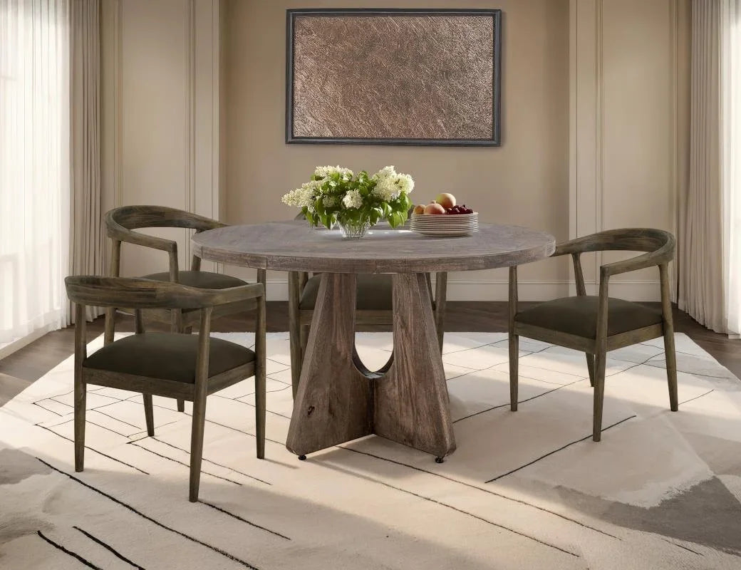 Natural Teca 47" Round Dining Table Collection - Barewood