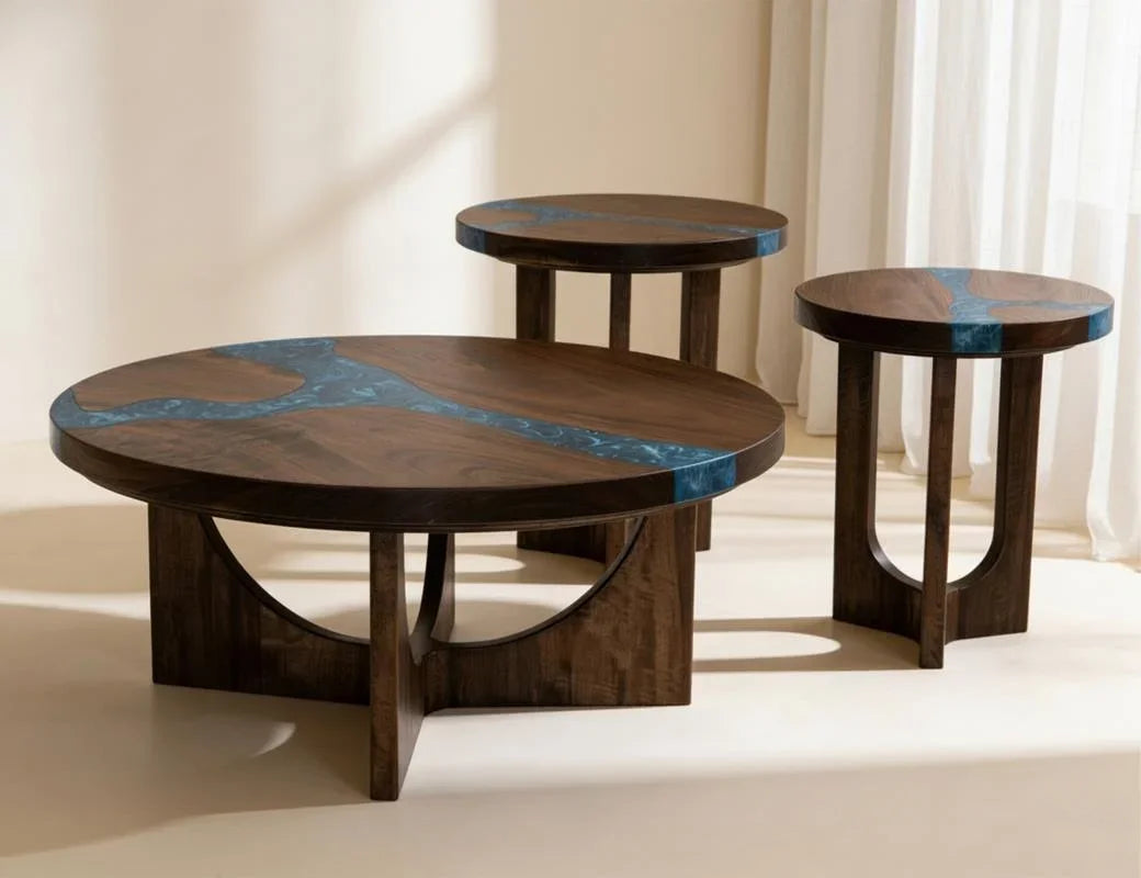 Zaphiro Round Cocktail Table Collection - Barewood