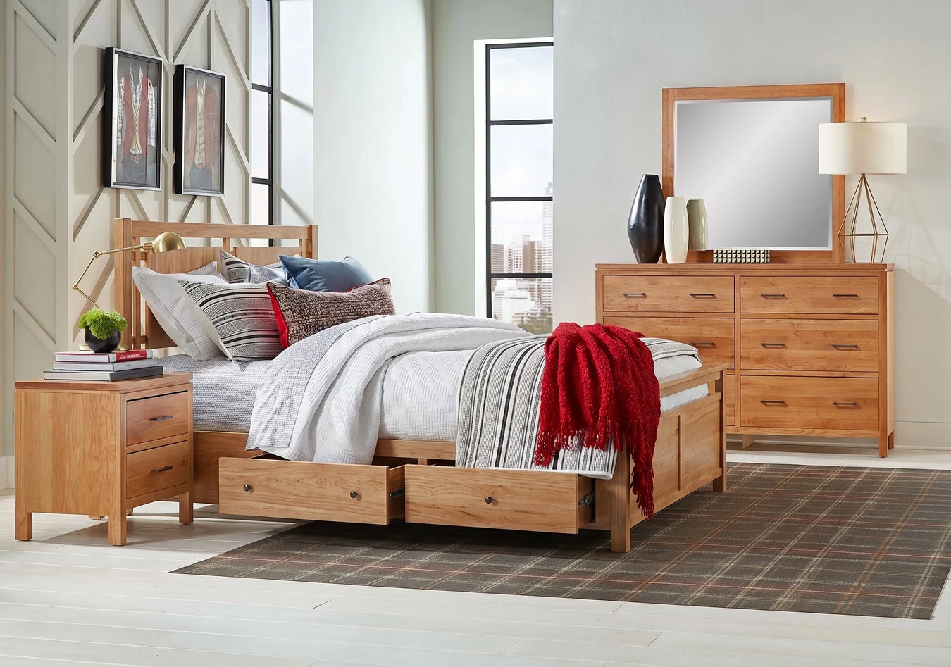 2 West Open Panel Storage Bedroom Set