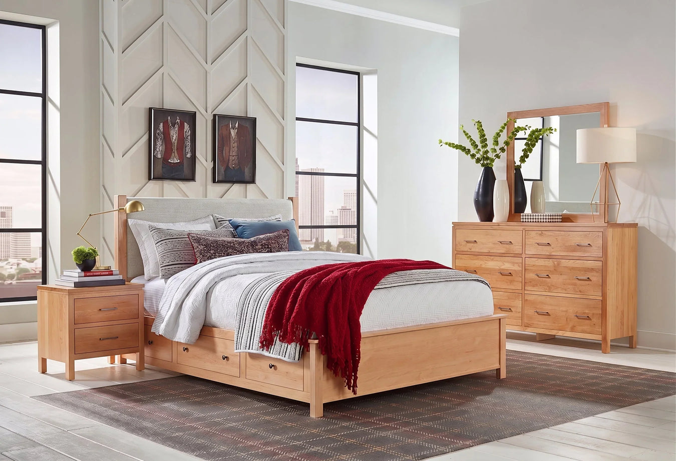 2 West Upholstered Storage Bedroom Set