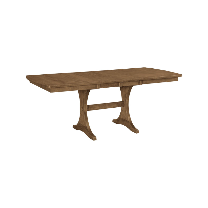 Arcadia Trestle Table, 36" x 54" with two 12" leaves in Bark - Barewood