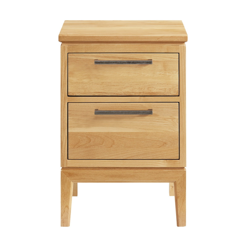 Bailey Small 2-Drawer Nightstand in Natural, alternate view - Barewood