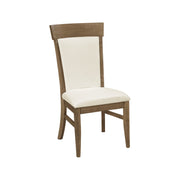 Hudson Side Chair in Sandstone with Prelude White fabric - Barewood