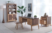 Addison File Cabinet with the Addison 4-Drawer Desk, Addison Chair and Bookcase - Barewood